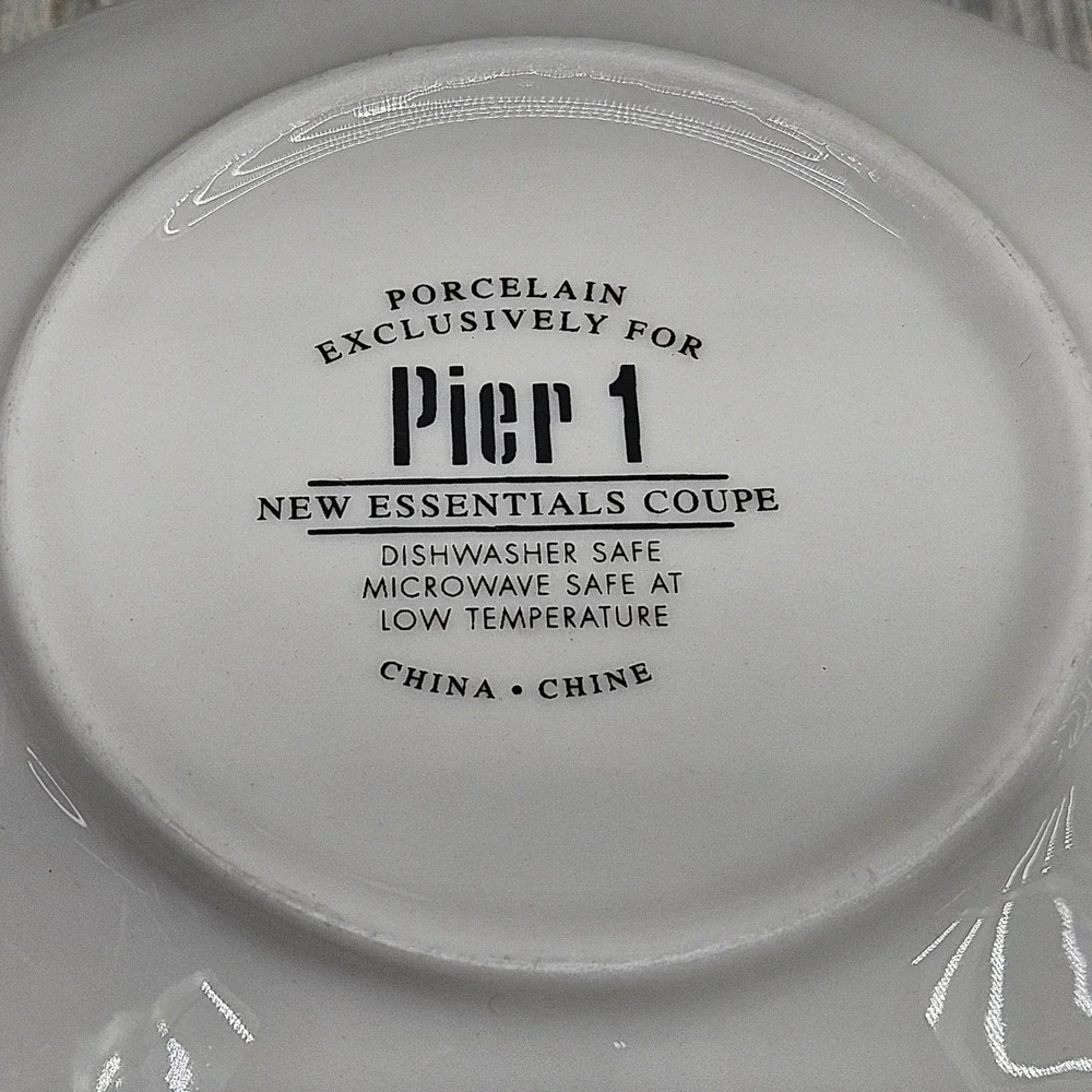 Pier 1 New Essentials Coupe White Porcelain 7